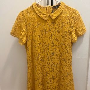 Mustard Lace Sweetheart Dress